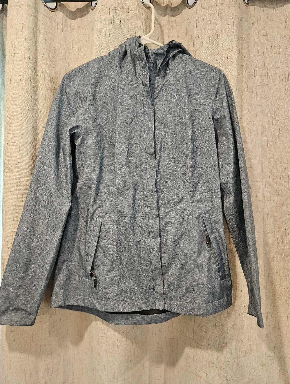 Women's Hooded Lightweight Utility Jacket in Light Blue